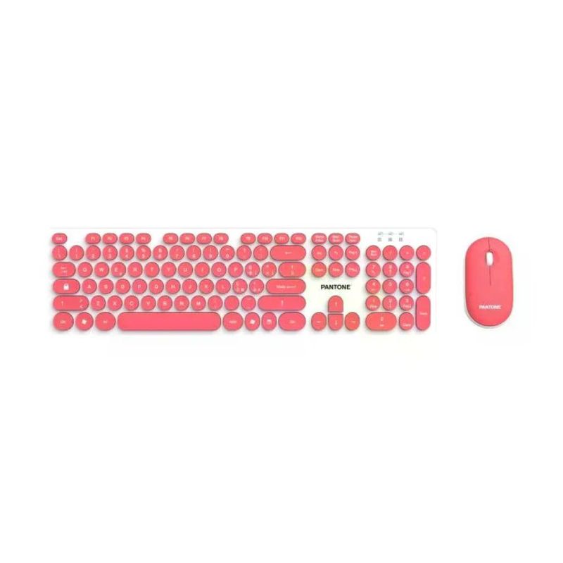PANTONE PT-MK004S Kit Tastiera e Mouse Wireless Rosa