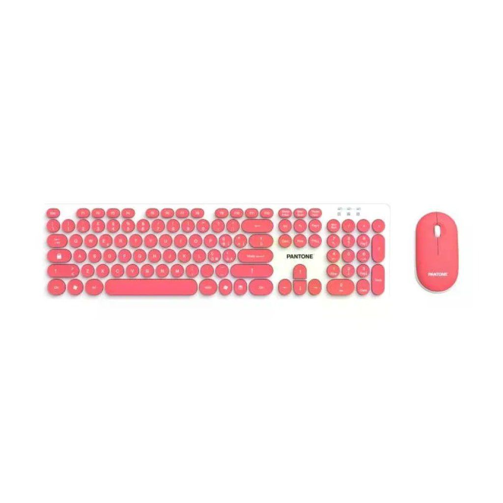 Pantone Kit Tastiera e Mouse Wireless Rosa Layout Italiano