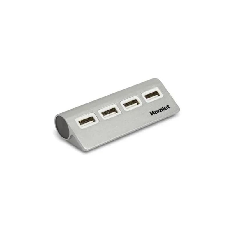 Hamlet XHUB4020AL Hub USB 2.0 a 4 porte in alluminio