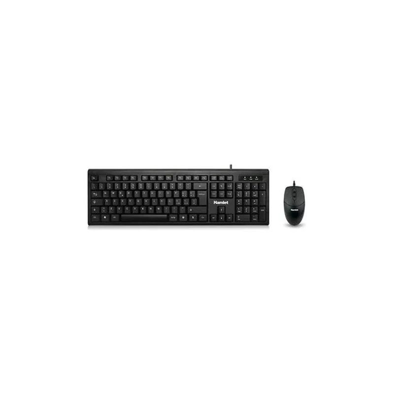 Hamlet KU200 Business Kit Tastiera e Mouse USB Italiano Nero