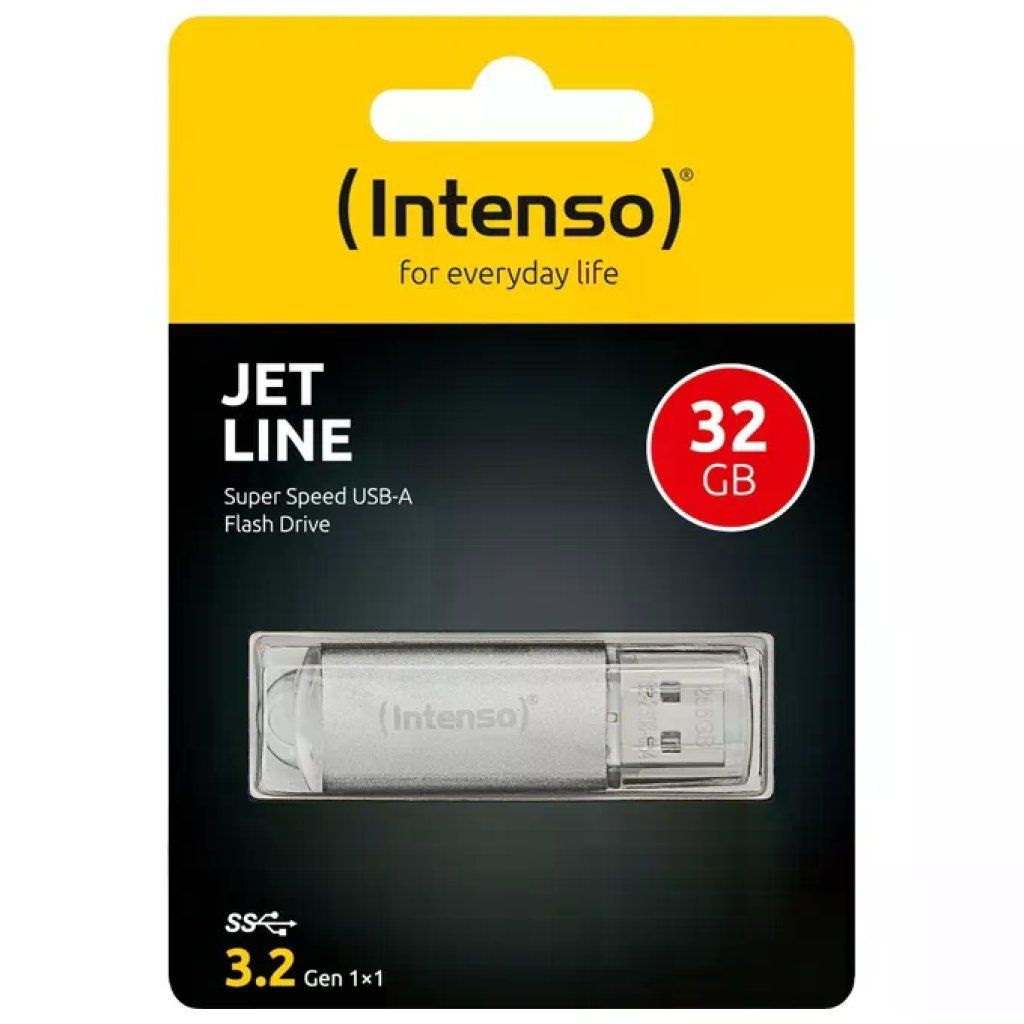 Intenso Jet Line Chiavetta USB 3.2 Gen 1 da 32 GB, Argento