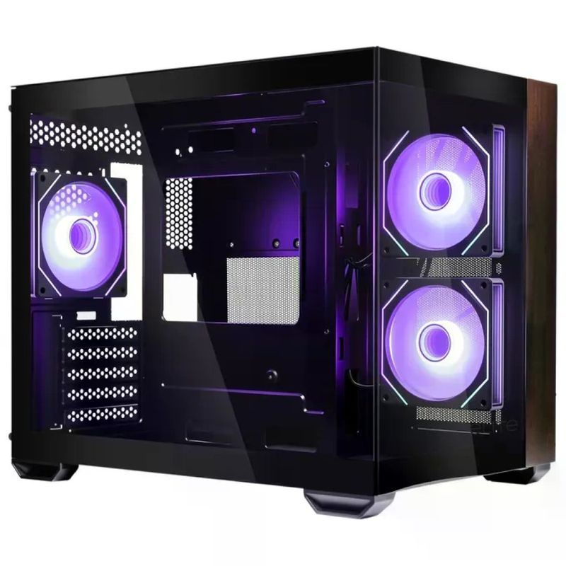 Cooler Master Elite 481 Wood Black – Case Mini Tower mATX/ITX con 3 ventole ARGB e USB-C