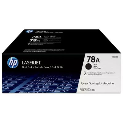 HP CE278AD Toner Originale 78A Nero, Confezione da 2