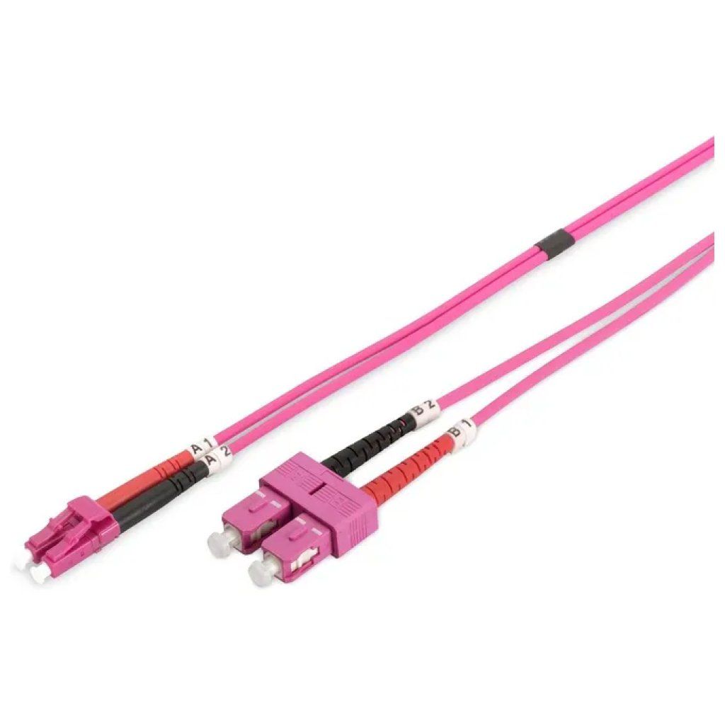 DIGITUS Cavo patch fibra ottica duplex LC-SC OM4, 2 m