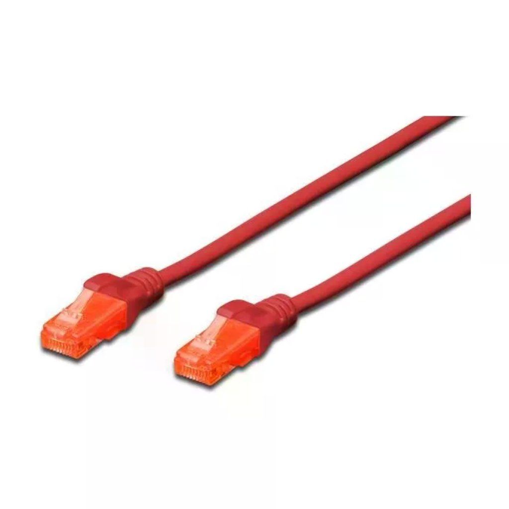 DIGITUS Cavo Ethernet Cat6 U/UTP rosso, 10 m
