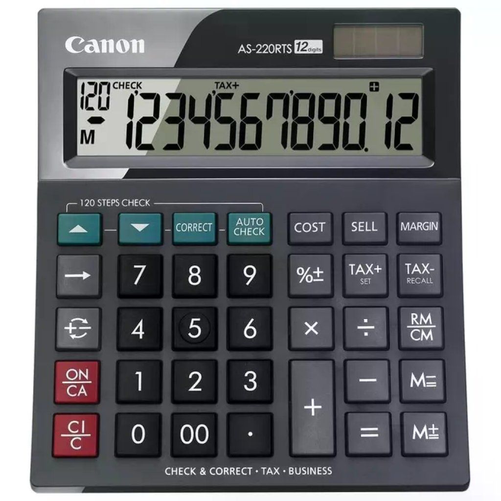 Canon AS-220RTS – Calcolatrice da tavolo a 12 cifre