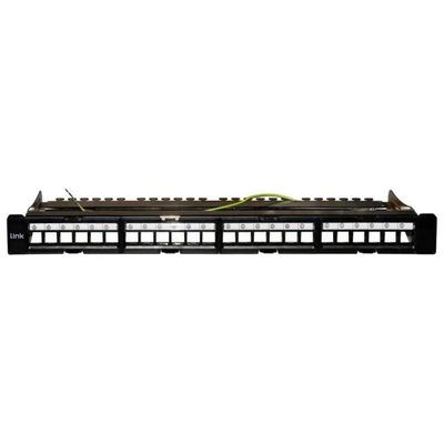 LINK Pannello Patch Vuoto 24 Porte Keystone con Barra di Supporto LINK Pannello Patch Vuoto 24 Porte Keystone con Barra di Supporto