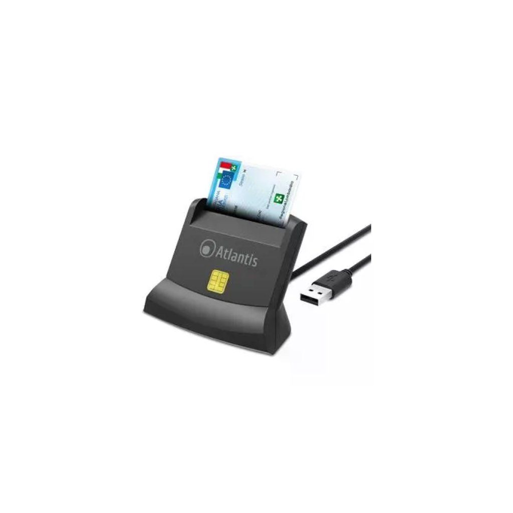 Atlantis P005-SMARTCRV-U Lettore Smart Card USB Verticale Nero