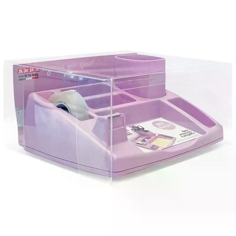 ARDA Oliver Pastel 4121PVI Organizer da Scrivania Lilla con Portapenne Estraibile