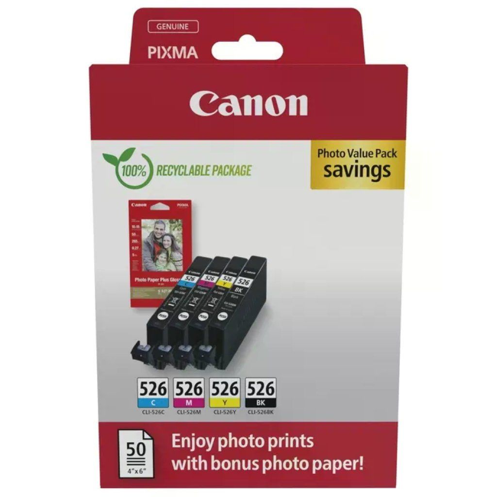 Canon CLI-526 Multipack cartucce originali, 4 colori