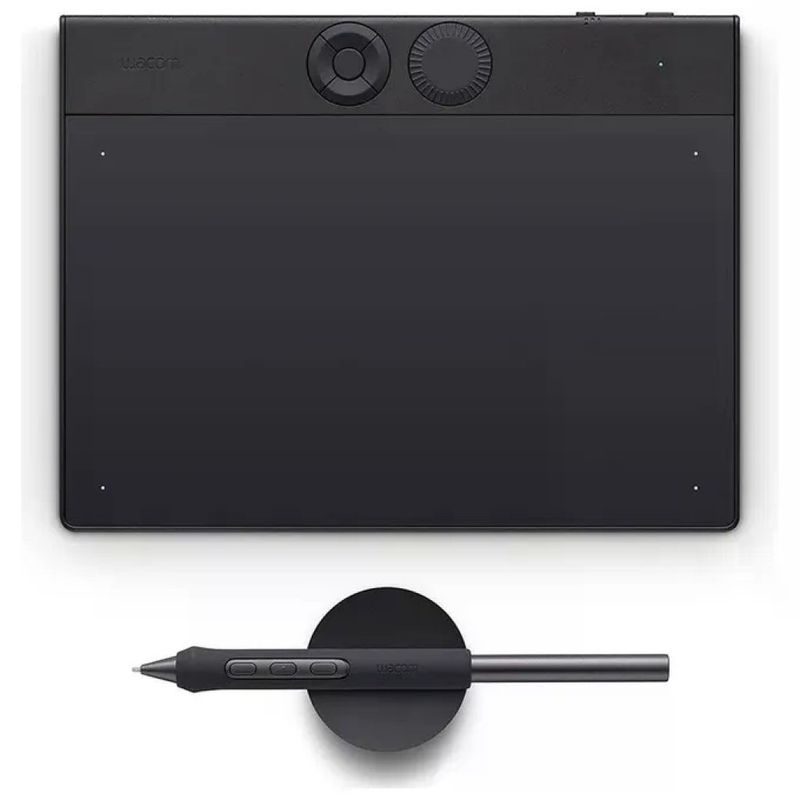 Wacom Intuos Pro Small PTK470K0B – Tavoletta grafica nera con USB-C e Bluetooth
