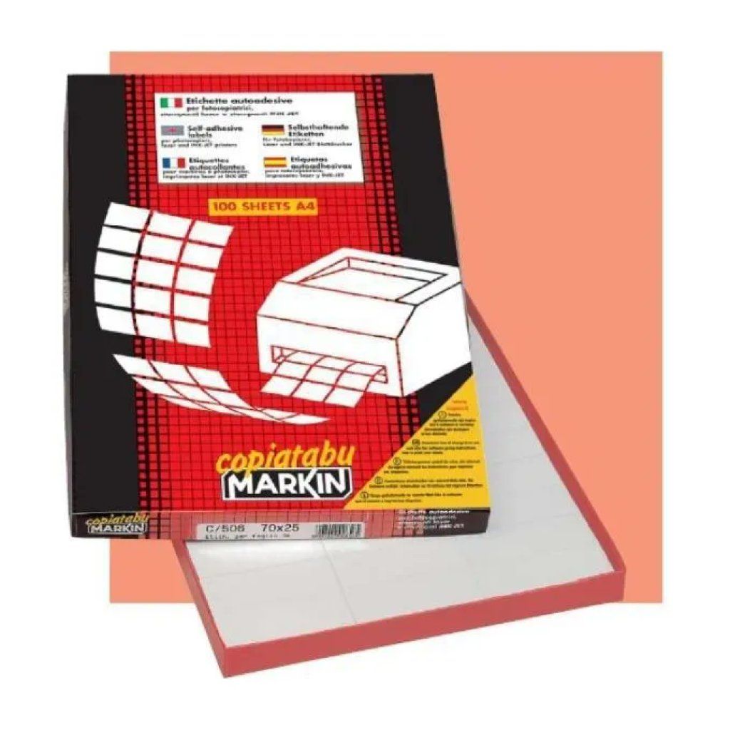 Markin X210A401 Etichette Adesive A4 37 x 14 mm, 10.000 Pezzi Markin X210A401 Etichette Adesive A4 37 x 14 mm, 10.000 Pezzi