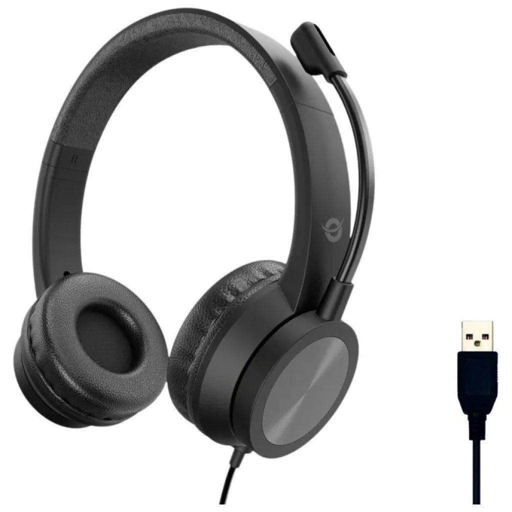 Conceptronic Polona05B – Cuffie stereo USB con microfono, nere Conceptronic Polona05B – Cuffie stereo USB con microfono, nere