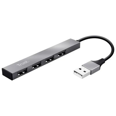 Trust Halyx Hub USB 2.0 a 4 porte in alluminio