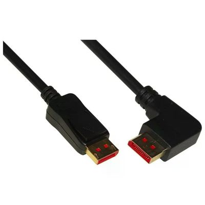 LINK Cavo DisplayPort 1.4 8K, 18 m, connettore angolato a sinistra