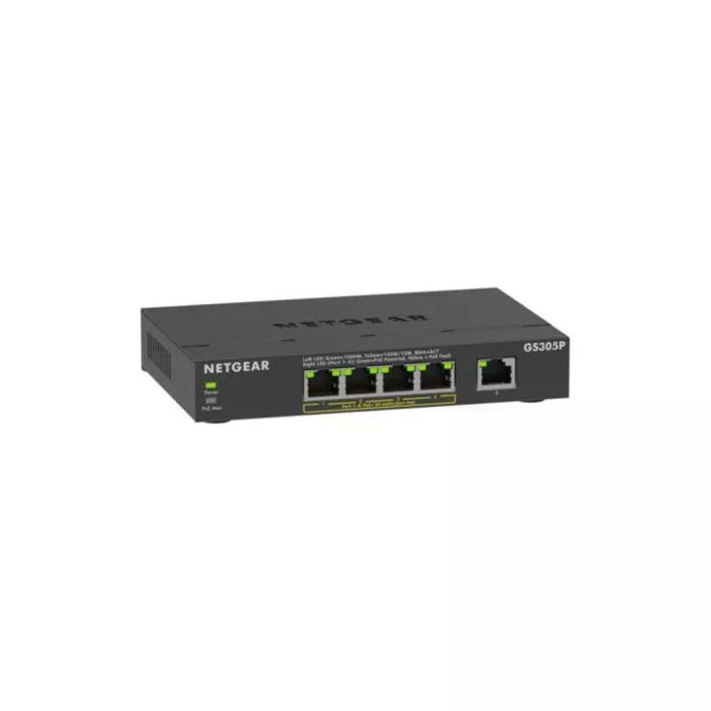 NETGEAR GS305P-300EUS Switch Gigabit a 5 porte con PoE
