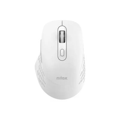 Nilox NXMODWI02 Mouse Wireless Dual Bluetooth e USB, 1600 DPI, Bianco