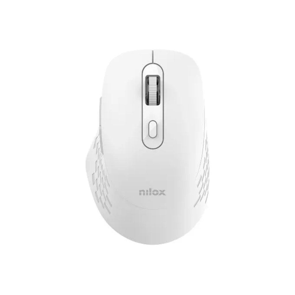Nilox NXMODWI02 Mouse Wireless Bluetooth e USB, 1600 DPI, Bianco