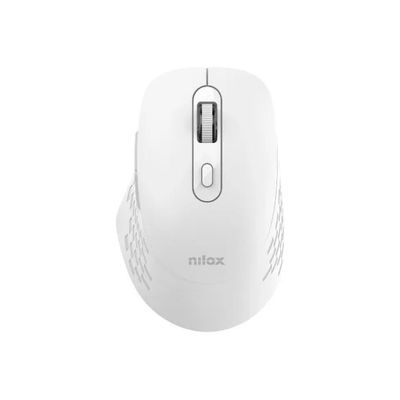 Nilox NXMODWI02 Mouse Wireless Dual 1600 DPI Ottico Ufficio Bluetooth + USB Type-A Bianco