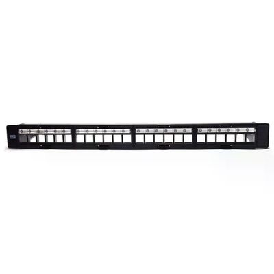 WP Europe Pannello Patch Modulare 1U per 24 Keystone RJ45, Nero WP Europe Pannello Patch Modulare 1U per 24 Keystone RJ45, Nero