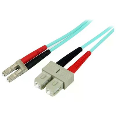 StarTech.com Cavo patch duplex fibra ottica OM3 LC-SC, 2 m, LSZH, aqua StarTech.com Cavo patch duplex fibra ottica OM3 LC-SC, 2 m, LSZH, aqua