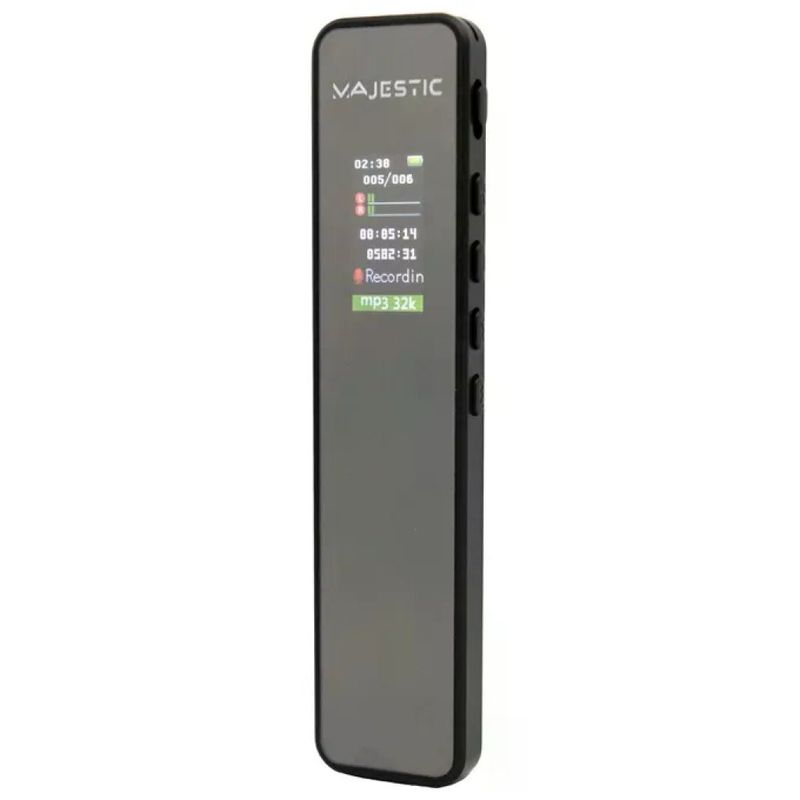 Majestic VR-38 Registratore Vocale Digitale Nero con Display