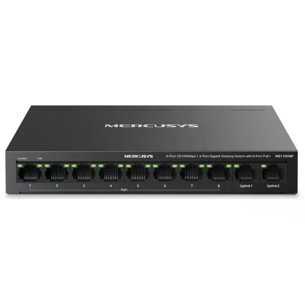 Mercusys MS110CMP Switch di Rete 10 Porte Fast Ethernet PoE Nero