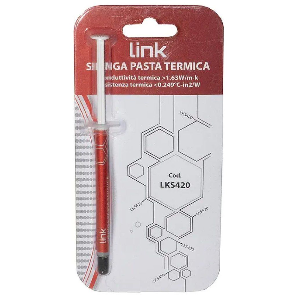 LINK LKS420 Pasta Termica Grigia 1 g con Siringa e Spatola