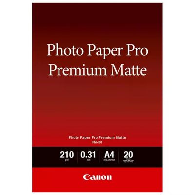 Canon PM-101 Carta Fotografica Premium Matte A4, 20 Fogli