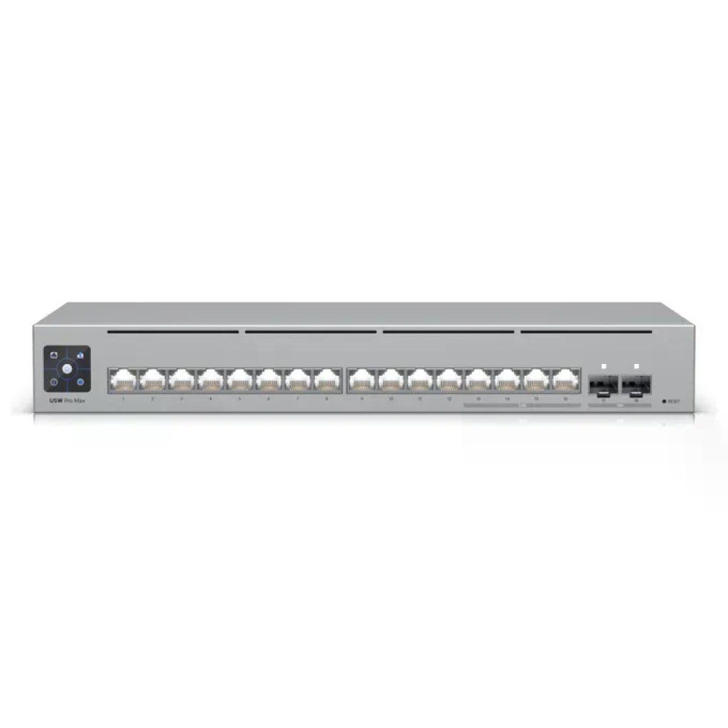 Ubiquiti USW-Pro-Max-16 Switch L3 16 Porte, 4x 2.5G, 12x Gigabit, 2x SFP+, Rack 1U