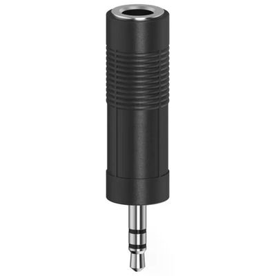 Hama Adattatore audio Jack 3,5 mm maschio a 6,35 mm femmina, nero