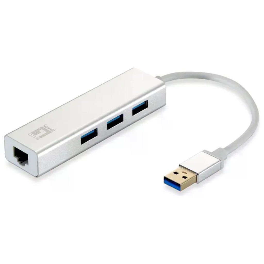 LEVEL ONE LevelOne USB-0503 Hub USB 3 porte con Ethernet Gigabit