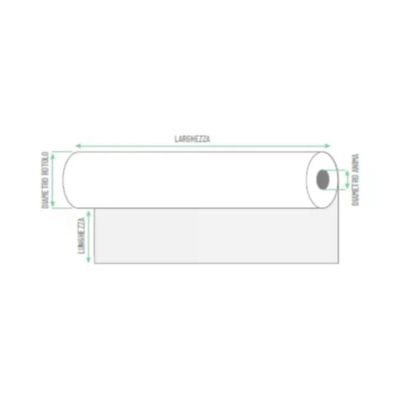 Rotolificio Pugliese Carta per Plotter 90 g/m², 914 mm x 50 m, Confezione da 2 Rotoli