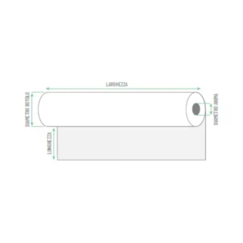 Rotolificio Pugliese Carta per Plotter 90 g/m², 914 mm x 50 m, Confezione da 2 Rotoli