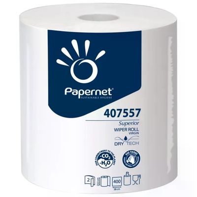 Papernet Dry Tech 407557 Bobina Asciugatutto 2 Veli, 152 m, 400 Strappi, Confezione da 3