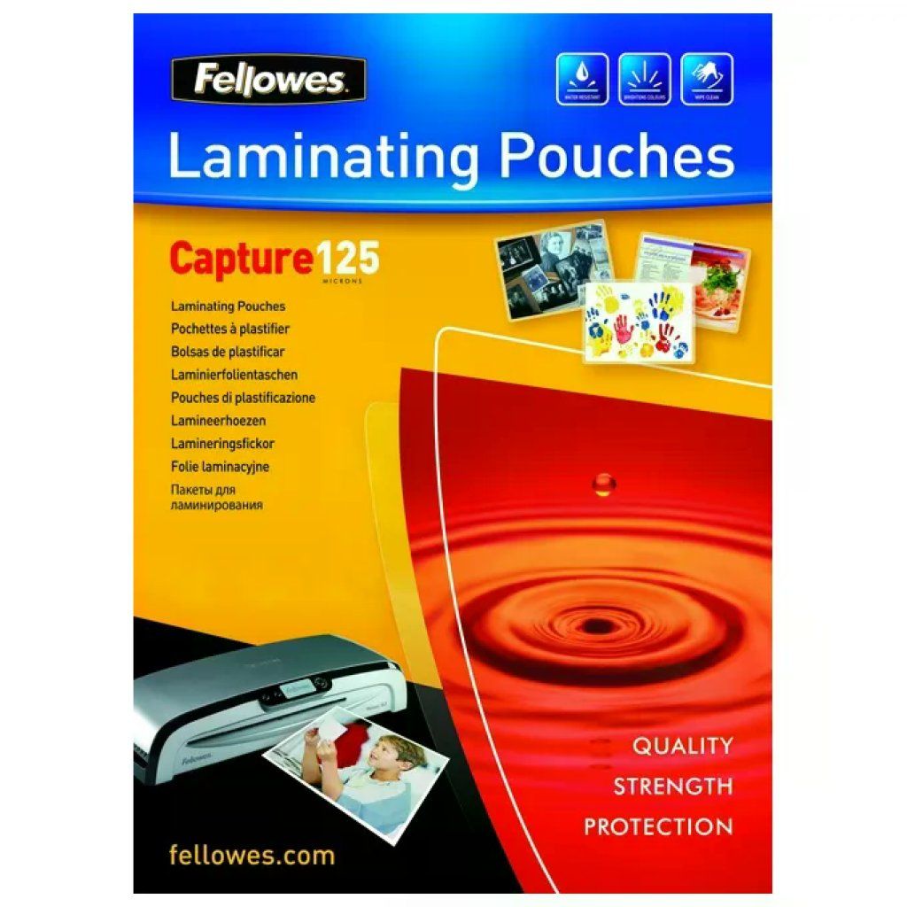 Fellowes Capture 125 – 100 buste per plastificazione A4