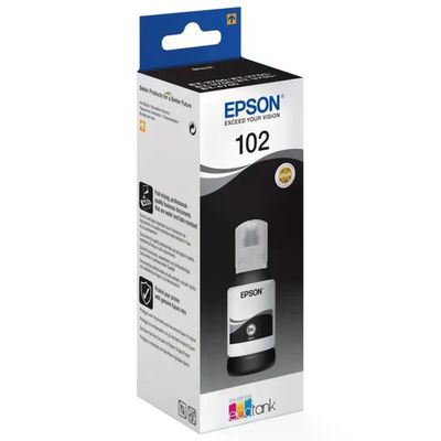 Epson 102 EcoTank C13T03R140 Inchiostro Nero Pigmentato, 127 ml Epson 102 EcoTank C13T03R140 Inchiostro Nero Pigmentato, 127 ml