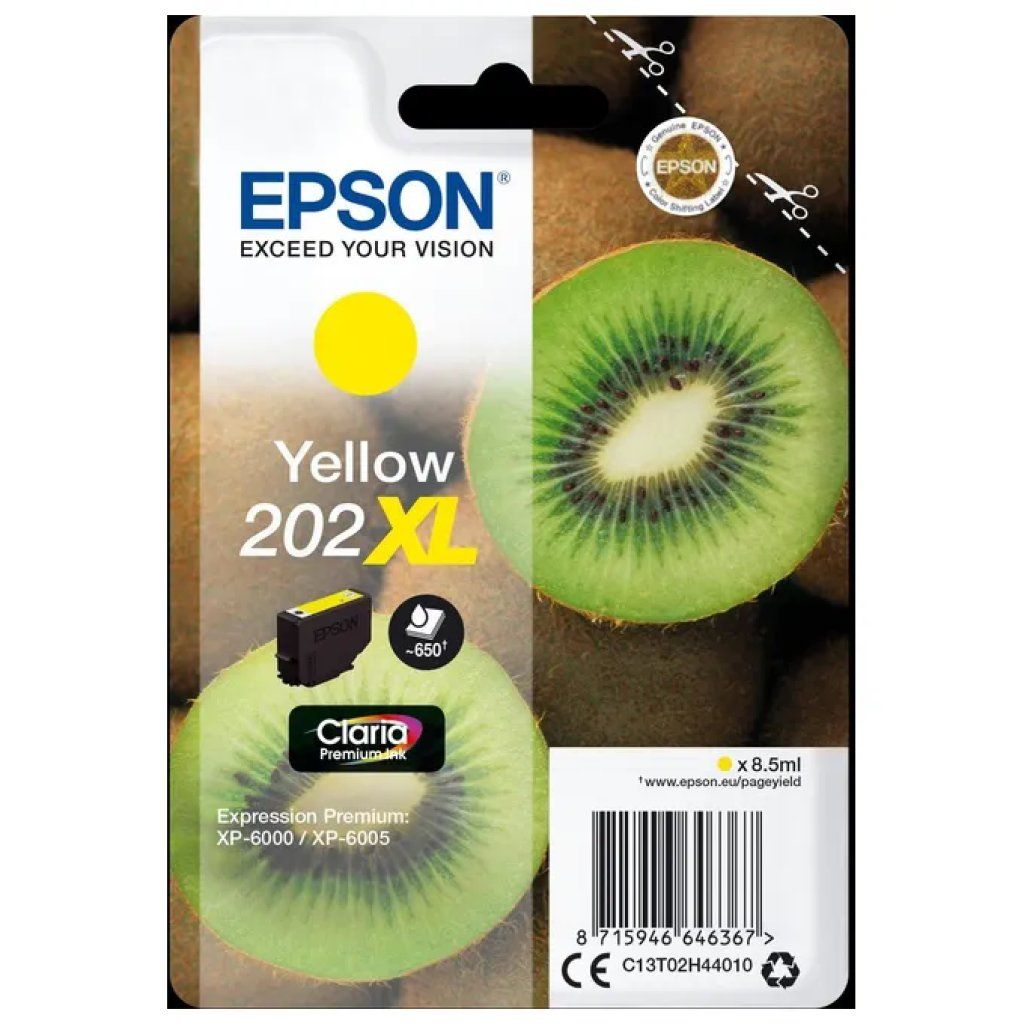 Epson 202XL Kiwi cartuccia originale gialla Claria Premium