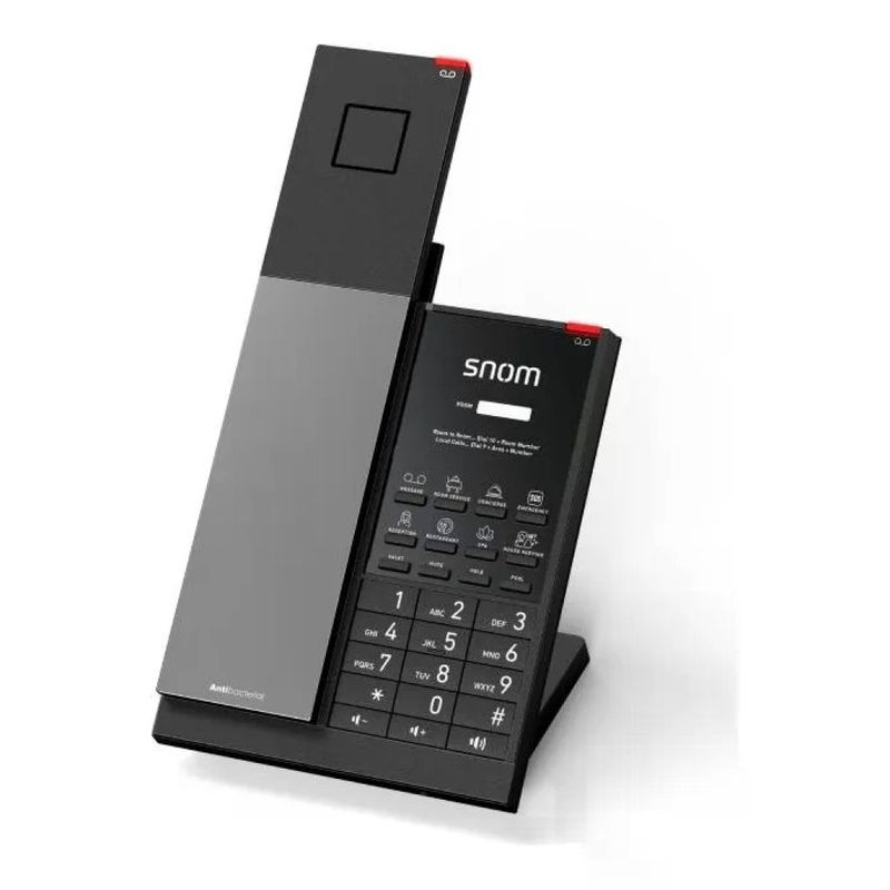 Snom HD351W Telefono IP Wireless con Wi-Fi, Nero