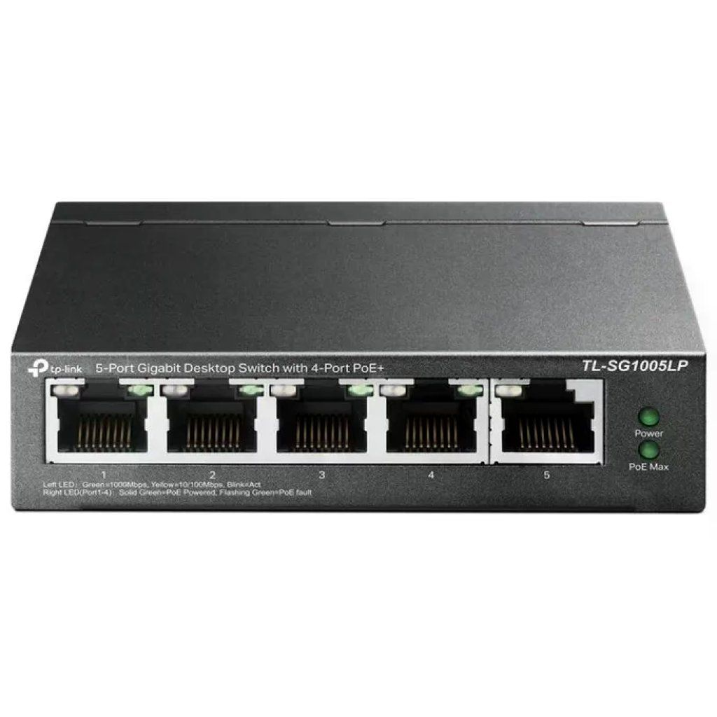 TP-Link TL-SG1005LP Switch Gigabit a 5 porte con PoE TP-Link TL-SG1005LP Switch Gigabit a 5 porte con PoE