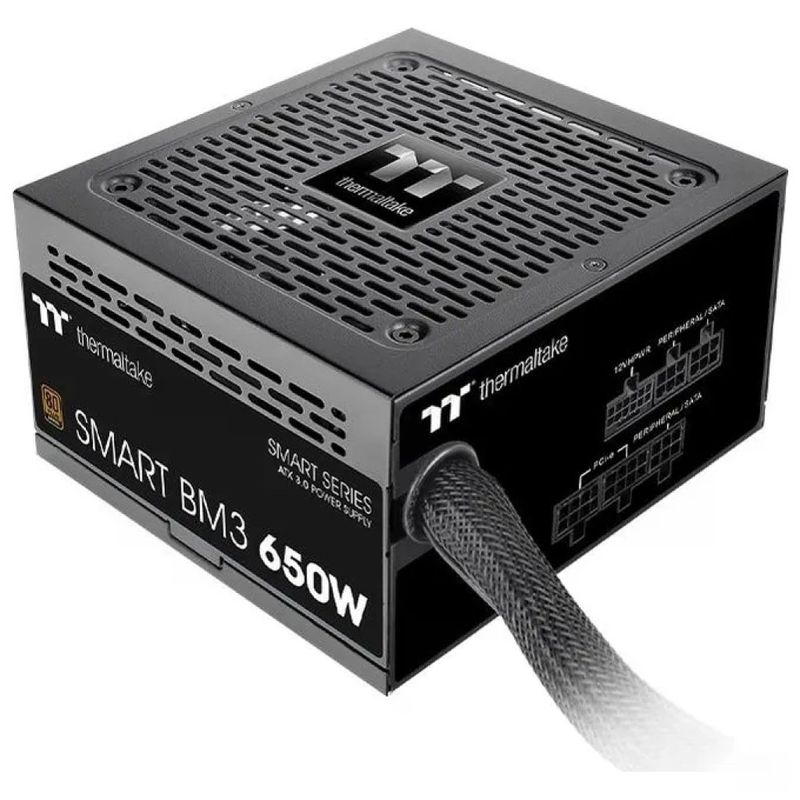 Thermaltake PS-SPD-0650MNFABE-3 Smart BM3 Alimentatore 650 W ATX3.0 Semi-modulare 80 PLUS Bronze colore Nero Thermaltake PS-SPD-0650MNFABE-3 Smart BM3 Alimentatore 650 W ATX3.0 Semi-modulare 80 PLUS Bronze colore Nero