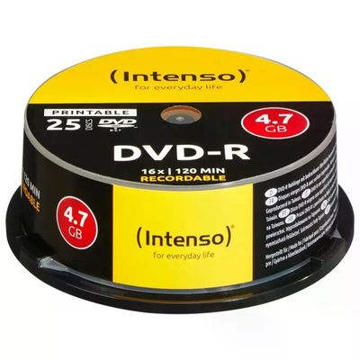 Intenso DVD-R Printable 4,7 GB 16x – Spindle da 25