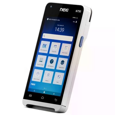 Nexi NEIN750 SmartPOS Mini POS Portatile con Cassa Fiscale Integrata, Wi-Fi e 4G, Android, Display 5"