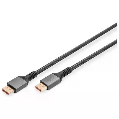 DIGITUS Cavo DisplayPort 2.1, 16K, 80 Gbps, 1 m, Nero