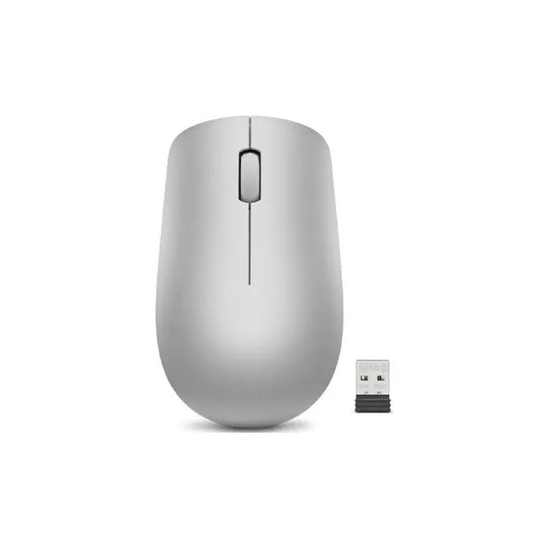 Lenovo 530 Mouse Wireless Ottico 1200 DPI Grigio Platino