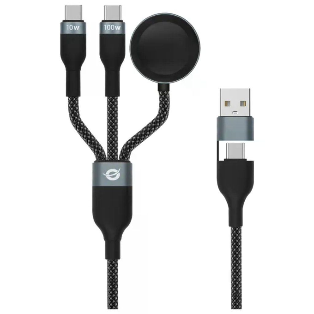 Conceptronic ETTA08B15 – Cavo USB-A a 2 USB-C, 1,5 m, 100 W