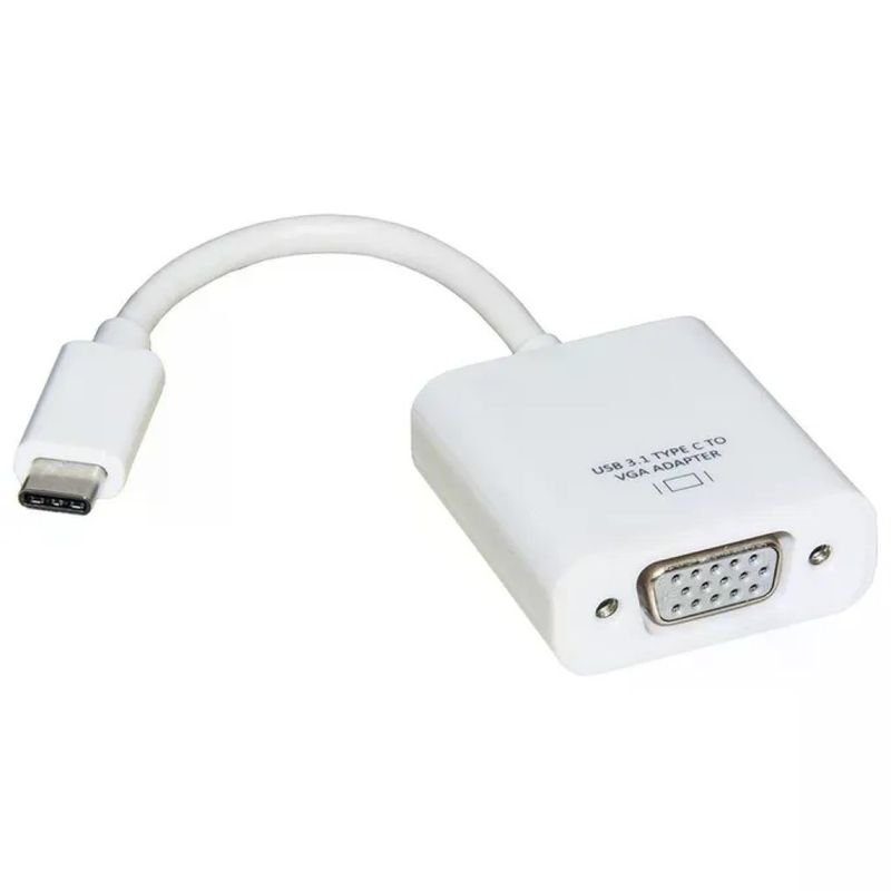 LINK LKADAT81 Adattatore USB-C a VGA Full HD 1080p, bianco