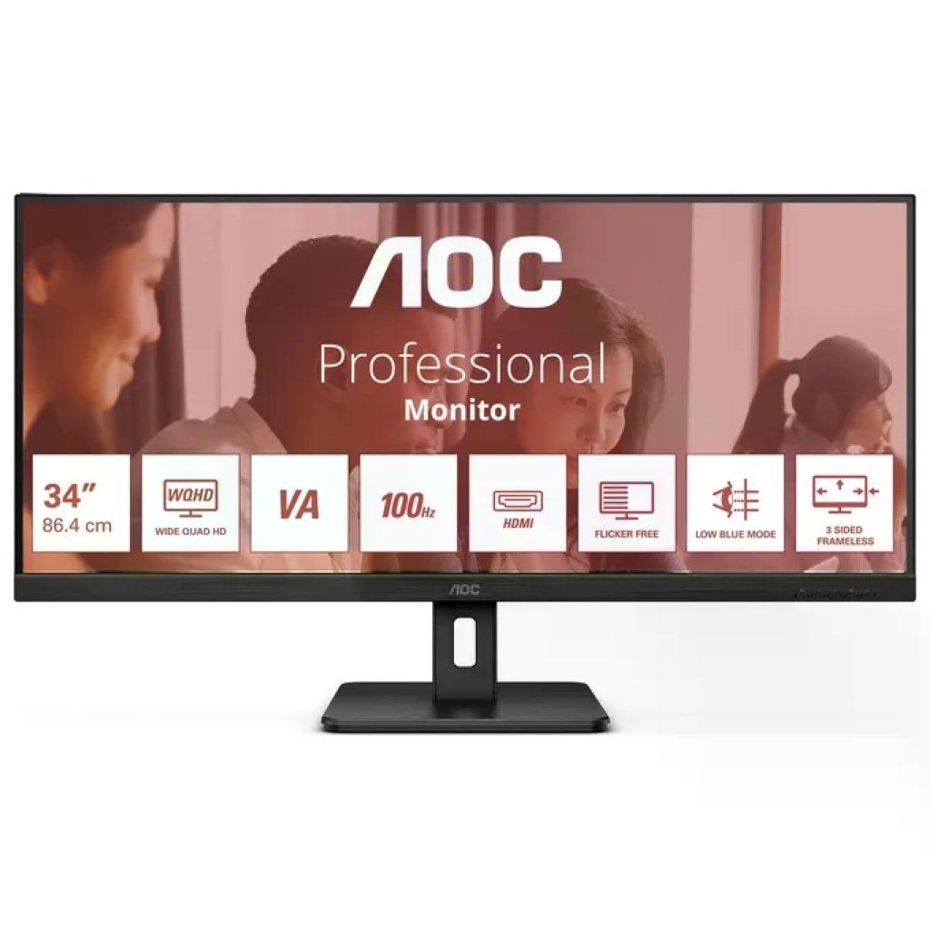 AOC Monitor AOC U34E2M 34" WQHD VA, 100 Hz, 4 ms