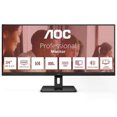 AOC Monitor AOC U34E2M 34" WQHD VA, 100 Hz, 4 ms