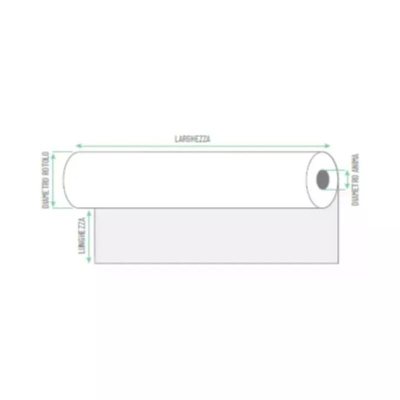 Rotolificio Pugliese – 2 Rotoli Carta Plotter 80 g, Larghezza 62,5 cm